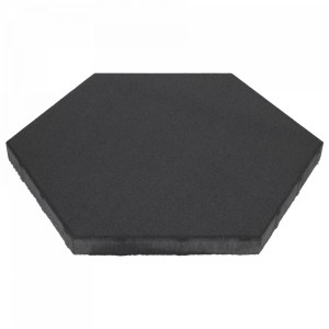 Piastrelle zeskant 60x60x4cm S.C. Grijs Zwart A. van Elk BV